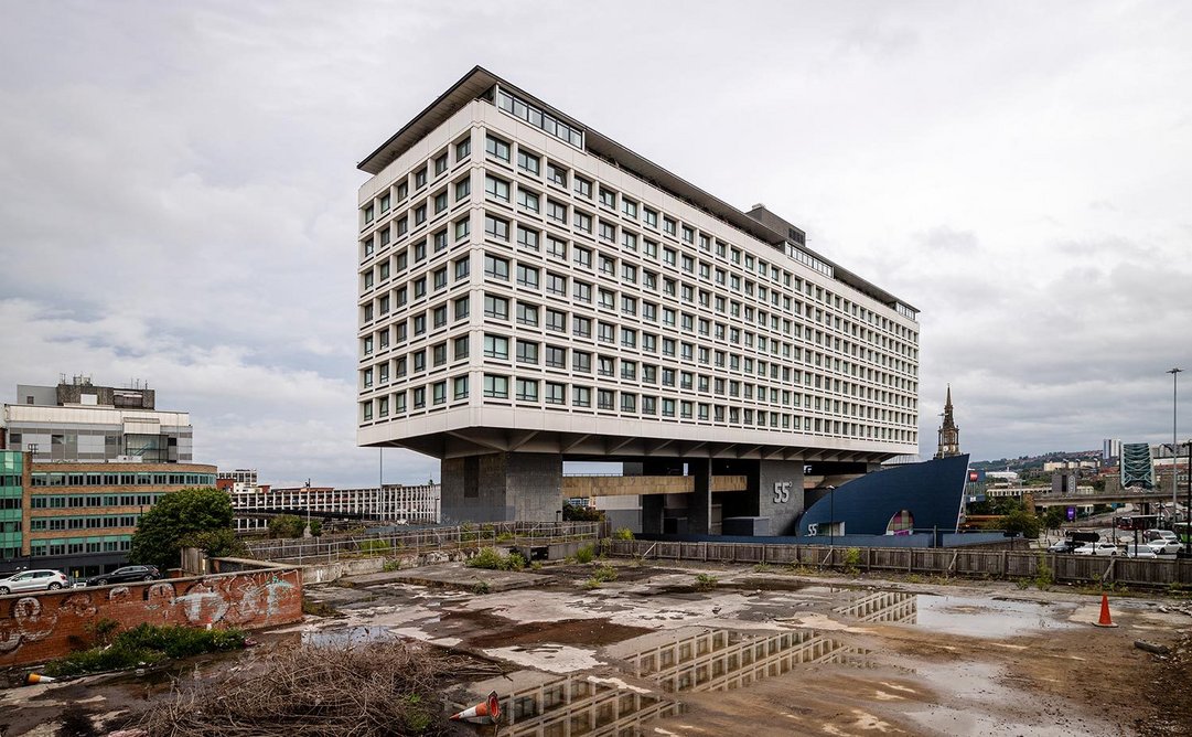 Swan House, Newcastle Upon Tyne. Office block designed by RMJM, 1963-69.