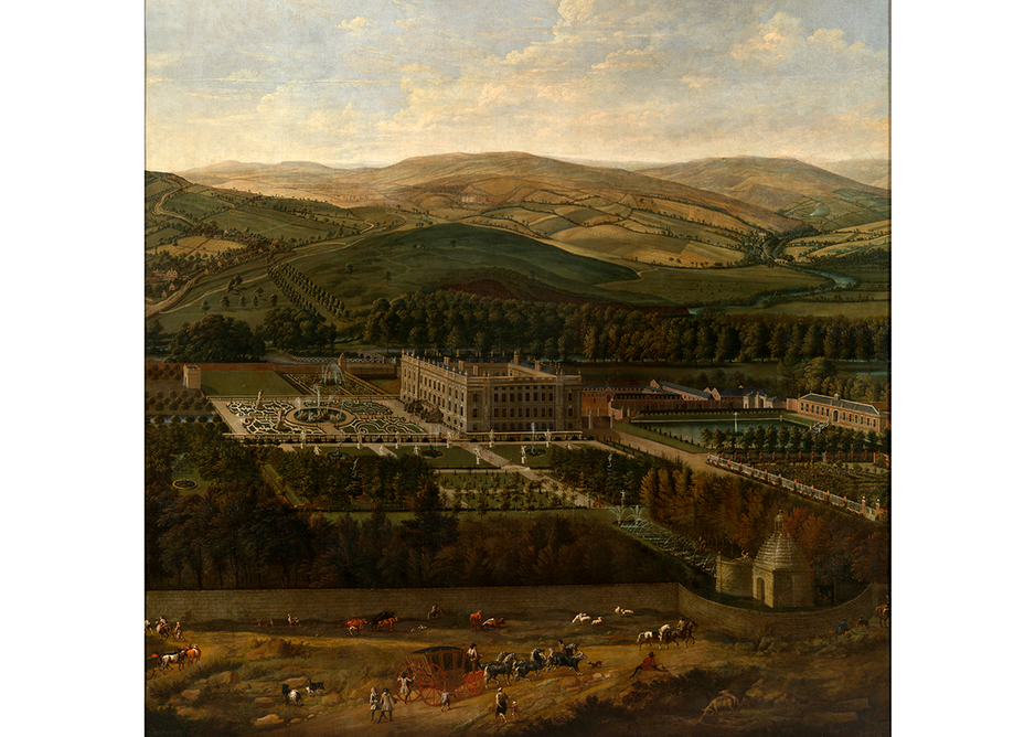 Jan Siberechts, View of Chatsworth, 1699-1700.