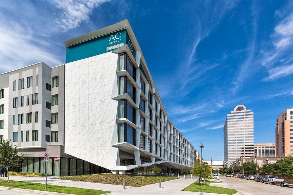 TheSize sintered stone cladding by Neolith at the Marriott AC Hotel Dallas, Texas.