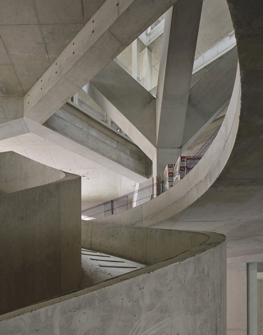 The Marshall Building at the London School of Economics, designed by Grafton Architects, photographed under construction in 2020.