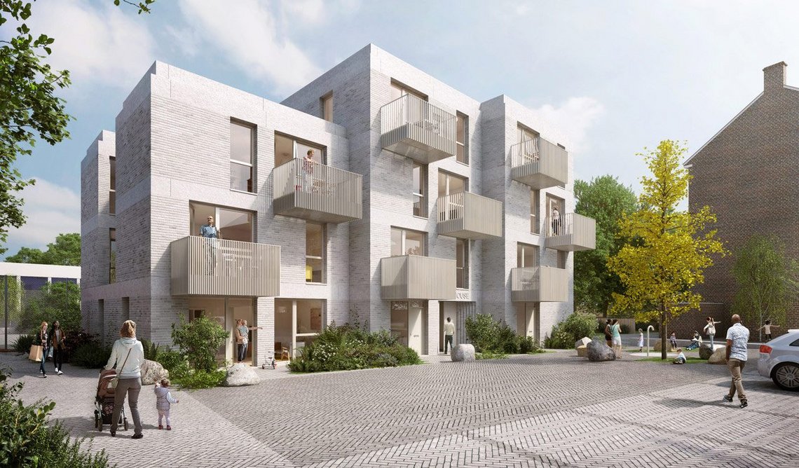Render of the new homes constructed for London’s Community Land Trust.