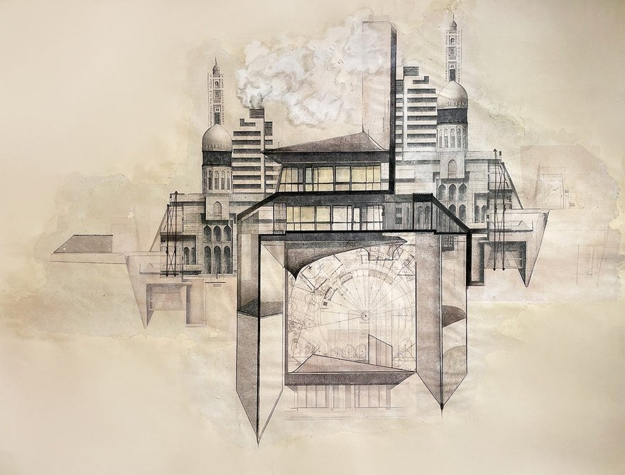 Hamza Shaikh’s drawing bringing together many of the best examples of religious buildings.