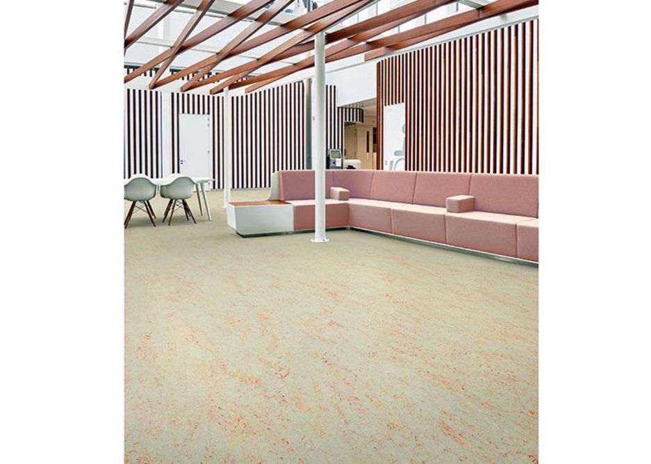 Forbo Marmoleum natural flooring in Splash Fruit Punch 3432.