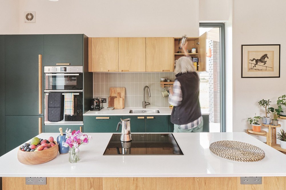 View of the kitchen.