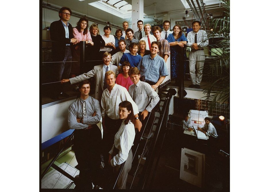 Grimshaw studio team in 1988, London, United Kingdom.