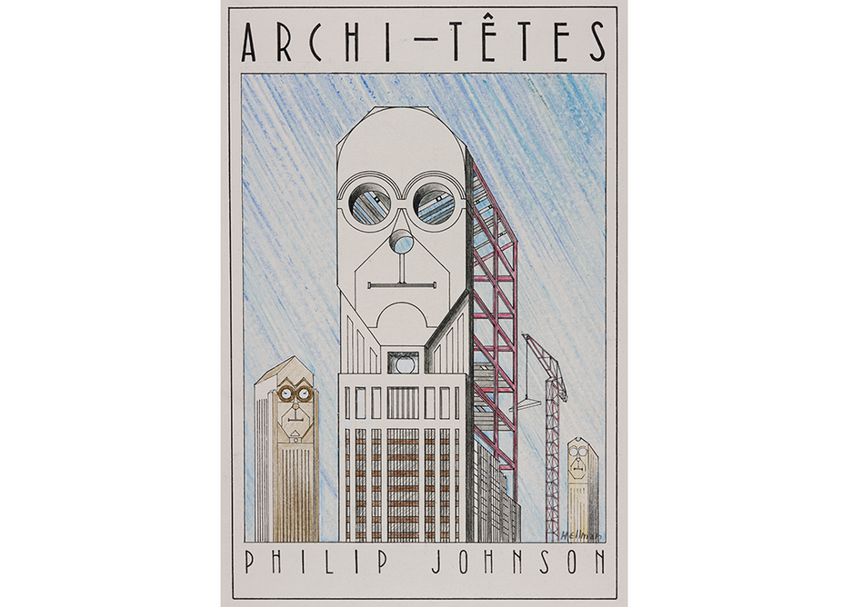 Philip Johnson as seen by Louis Hellman.