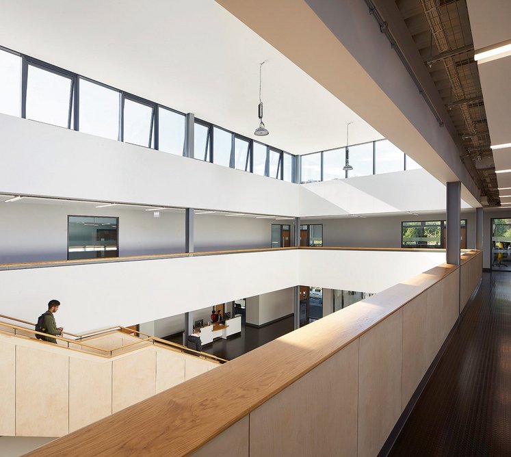 A simple clerestory brings light into the top of the college.