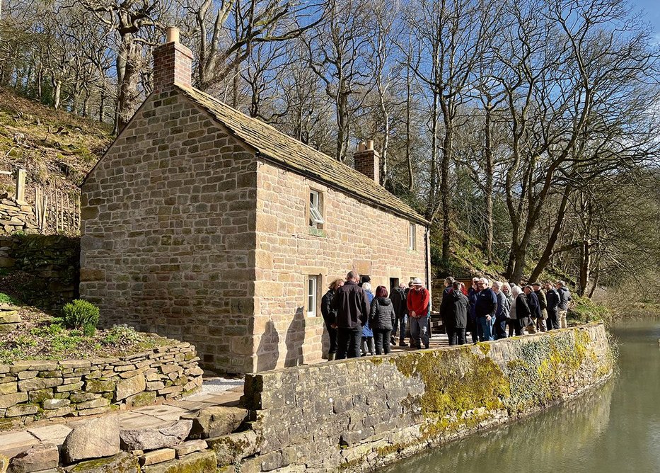 Crowds visiting the cottage for its open day in March 2023 – a new life after 40 years of desertion.