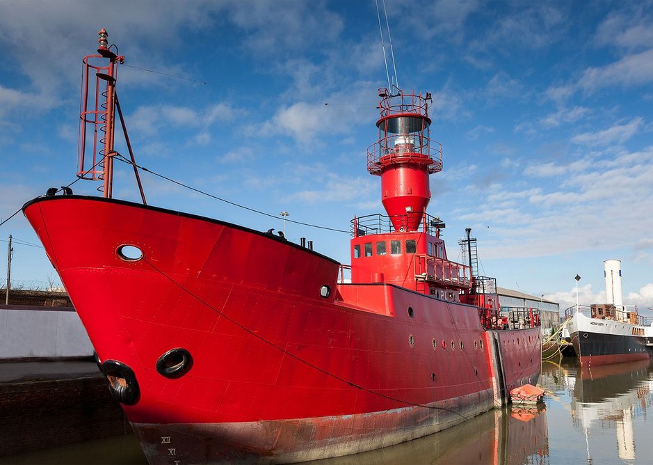 LV21 lightship. Built in 1963, the vessel is now an arts venue and is part of Estuary 2016.