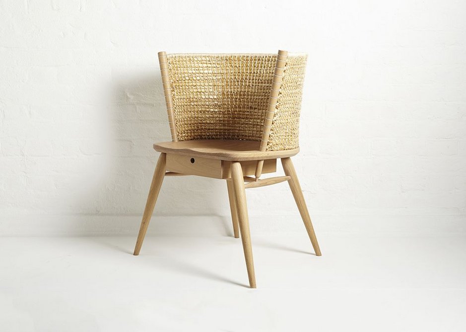 Brodgar chair, an oak and straw 2013 reinvention of the Windsor chair by Kevin Gauld and Gareth Neal.