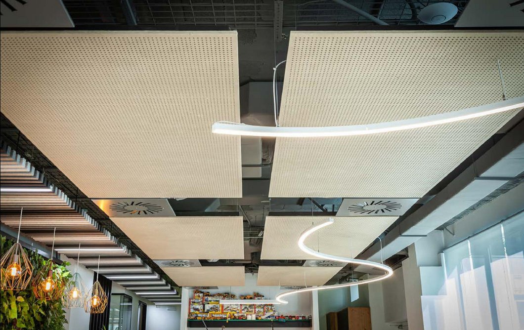 Honext suspended ceiling panels at Spanish construction firm Construcía.