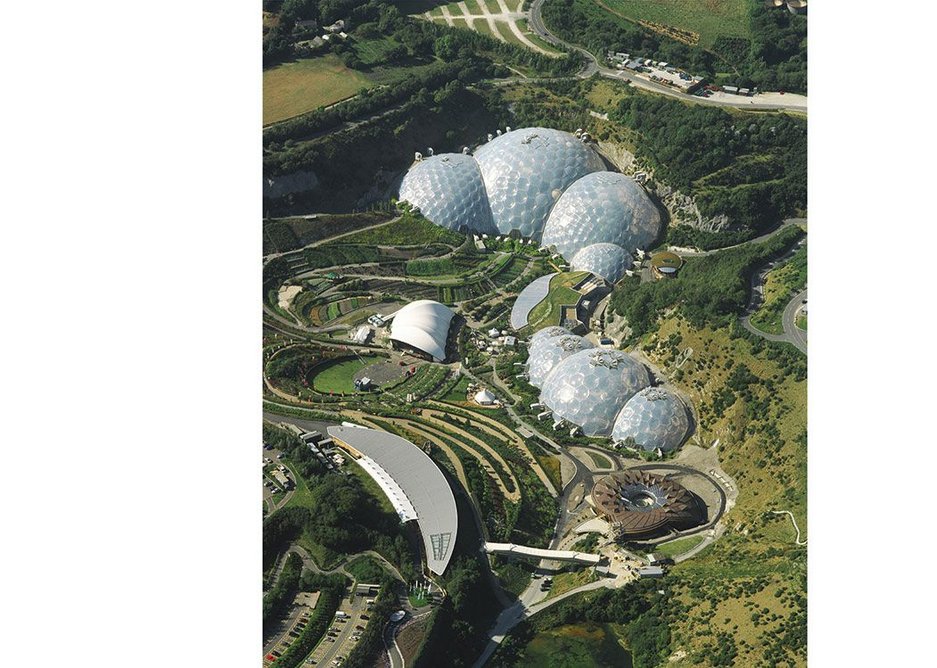 The mythic bubble biomes of the Eden Project in Cornwall. Grimshaw Architects.