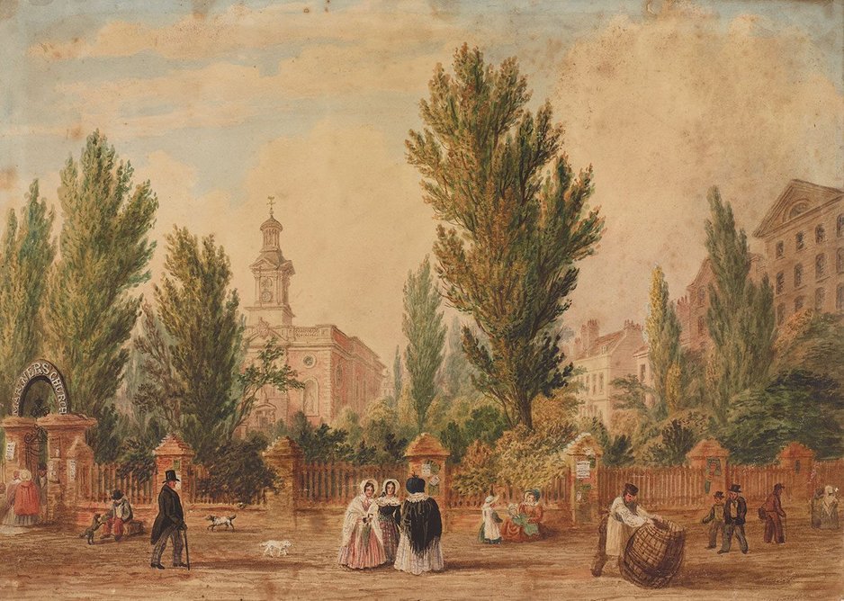 Wellclose Square, Stepney, c.1845.