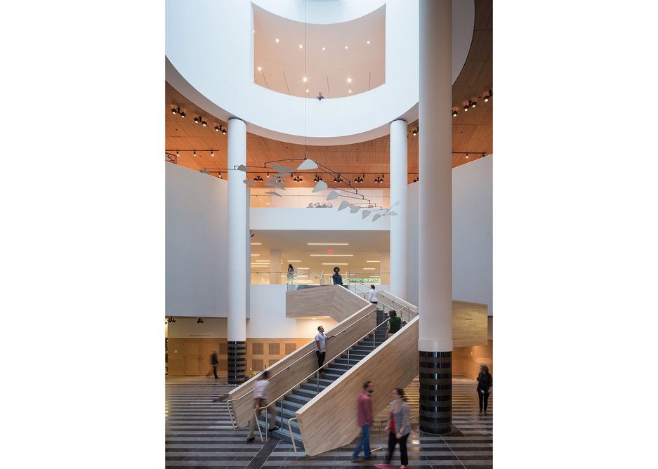 Alexander Calder’s Untitled (1963) on view in the Evelyn and Walter Haas Jr, atrium.