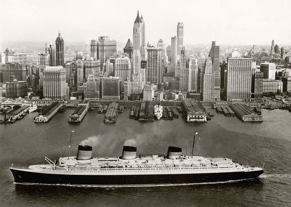 Normandie in New York 1935-39, Collection French Lines, from the V&A exhibition Ocean Liners: Speed and Style, 3 February - 17 June 2018.