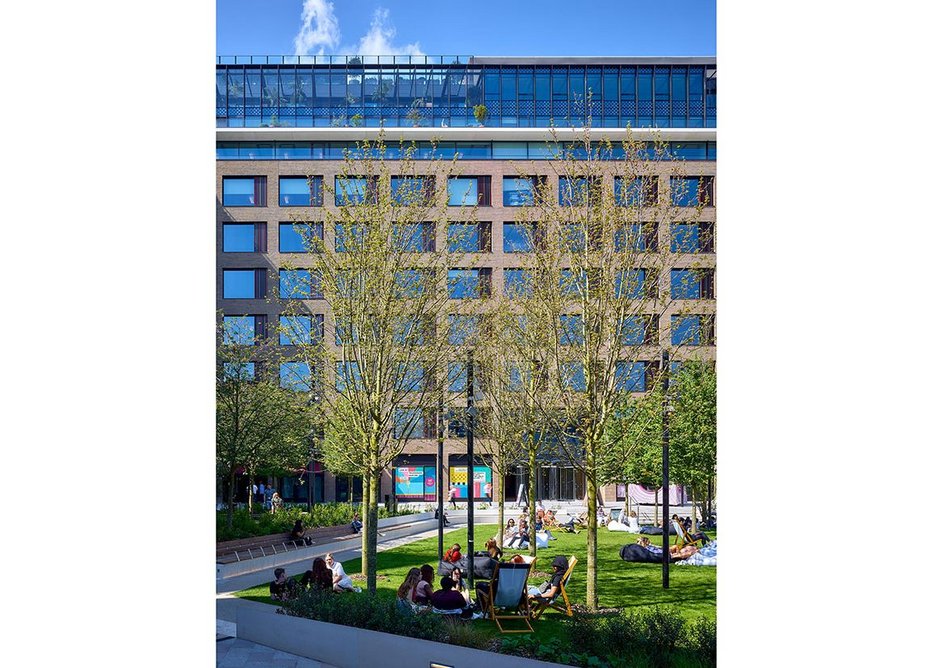 RIBA Regional Awards 2019 London West. Television Centre, White City. AHMM with MacCreanor Lavington, Morris+Co, dRMM, Mikhail Riches, Piercy+Co, Haptic, Archer Humphreys and Coffey Architects for Stanhope, Mitsui Fudosan, AIMCo, and BBC Studioworks.