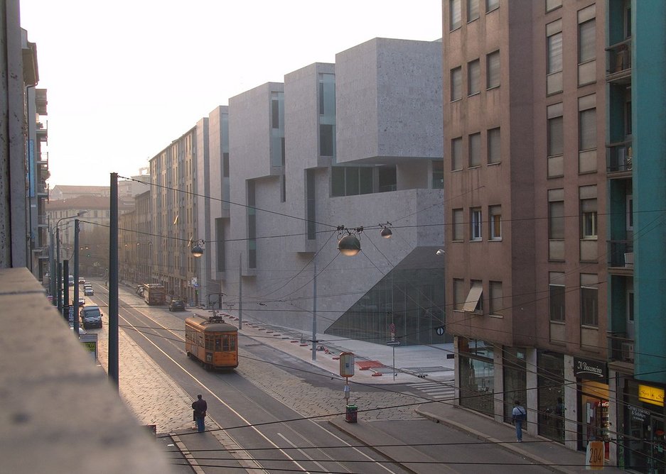 The Bocconi building – ‘erupting out of the ground’.