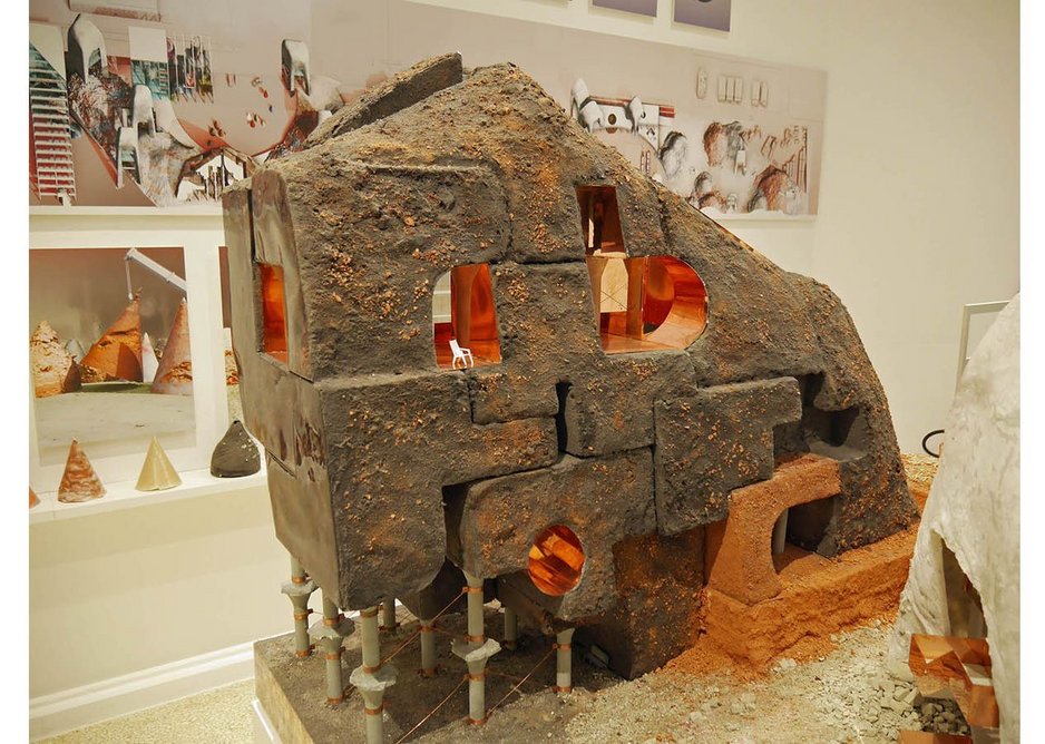 America reimagines Detroit – in this case made out of recycled materials from existing buildings.