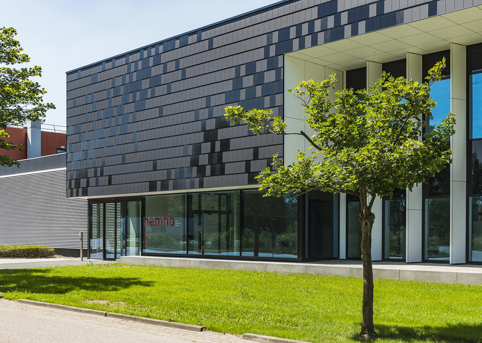 Trespa Meteon cladding in Metropolis Black at Nemho (Next Material House), Weert, Netherlands.