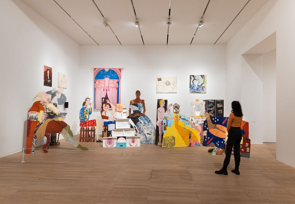 Gallery installation of the Lubaina Himid exhibition at Tate Modern, London