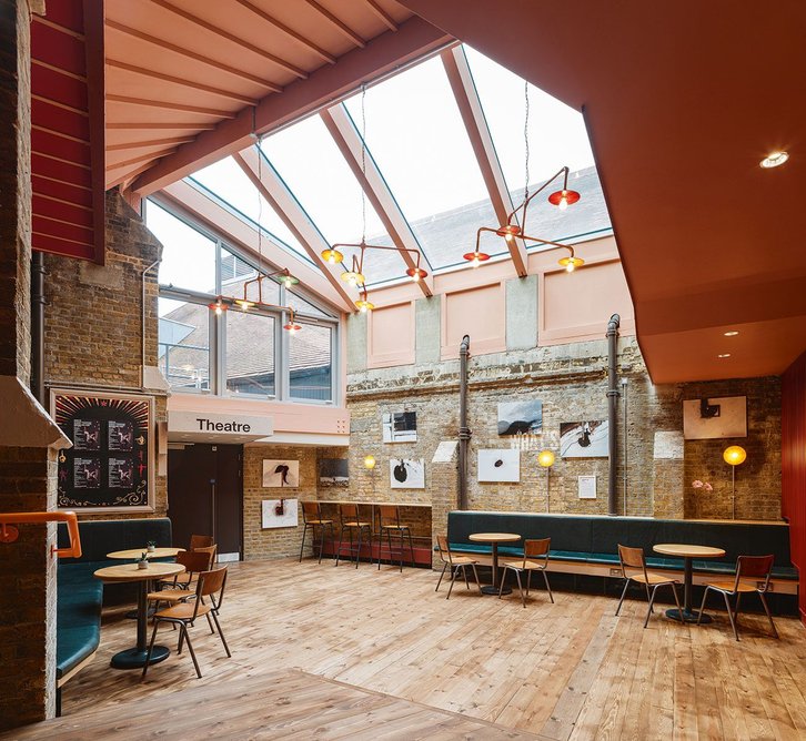The £3.3m refit of Jackson’s Lane includes an expanded café with bespoke details, a refurbished theatre and the rationalisation of more than 20 levels.