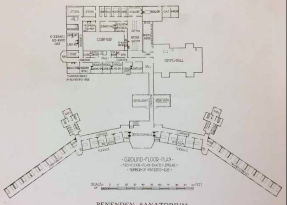 West's plan for Benenden sanatorium.