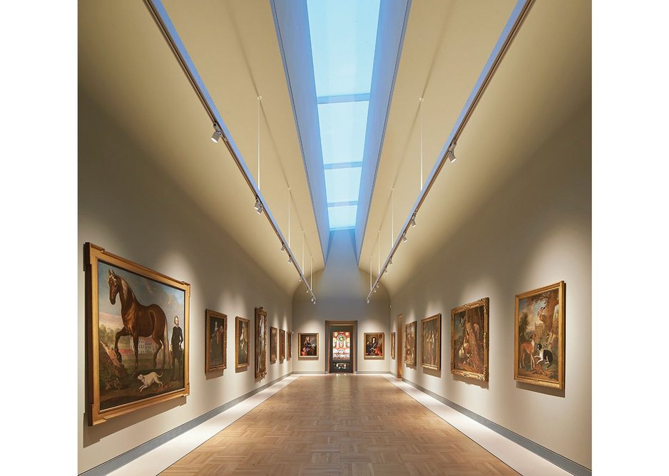 The Long Gallery with cycloidal roof and ridge rooflight.