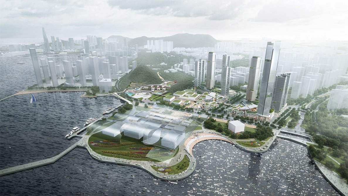 Farrell’s masterplan for redeveloping the Dongjiaotou district in Shenzhen.