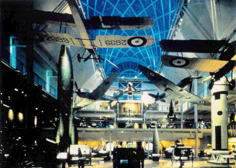 The Imperial War Museum atrium exhibition as designed by Dangerfield.