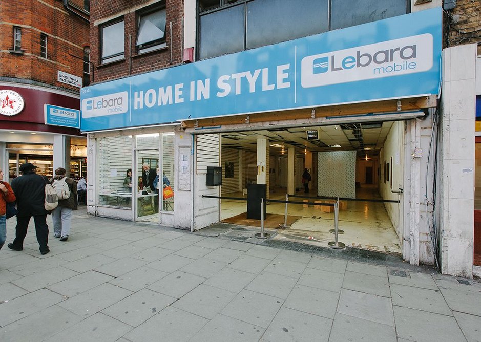 Underused unit on Camden High Street before its transformation.