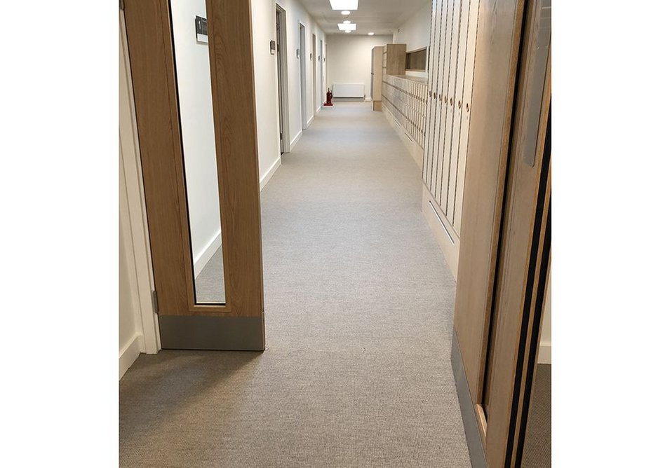 Sherborne Girls school, Dorset. Danfloor's Nordform Classic XL loop pile carpet and backing provides a class 33 wear classification, equivalent to heavy commercial use.