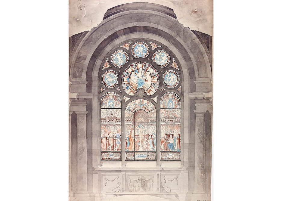 Design for a stained glass window 1894-5.