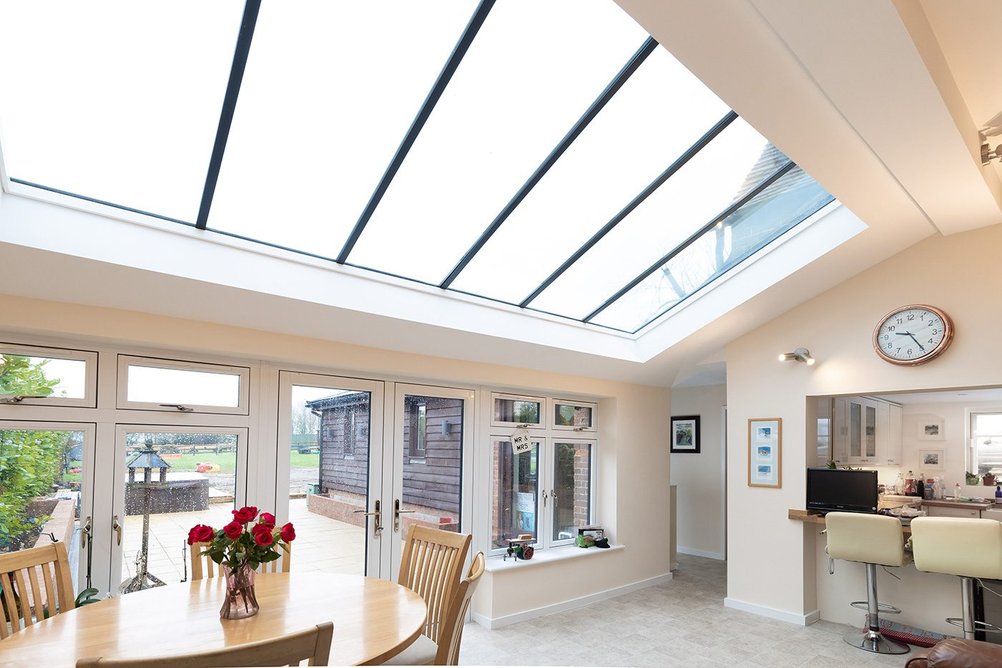 With a Stella rooflight, a 1.1 W/m²K to 1.6 W/m²K whole unit U-value is achievable, subject to design requirements.