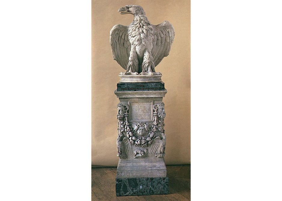 Eagle on an altar base, Roman, first century AD.