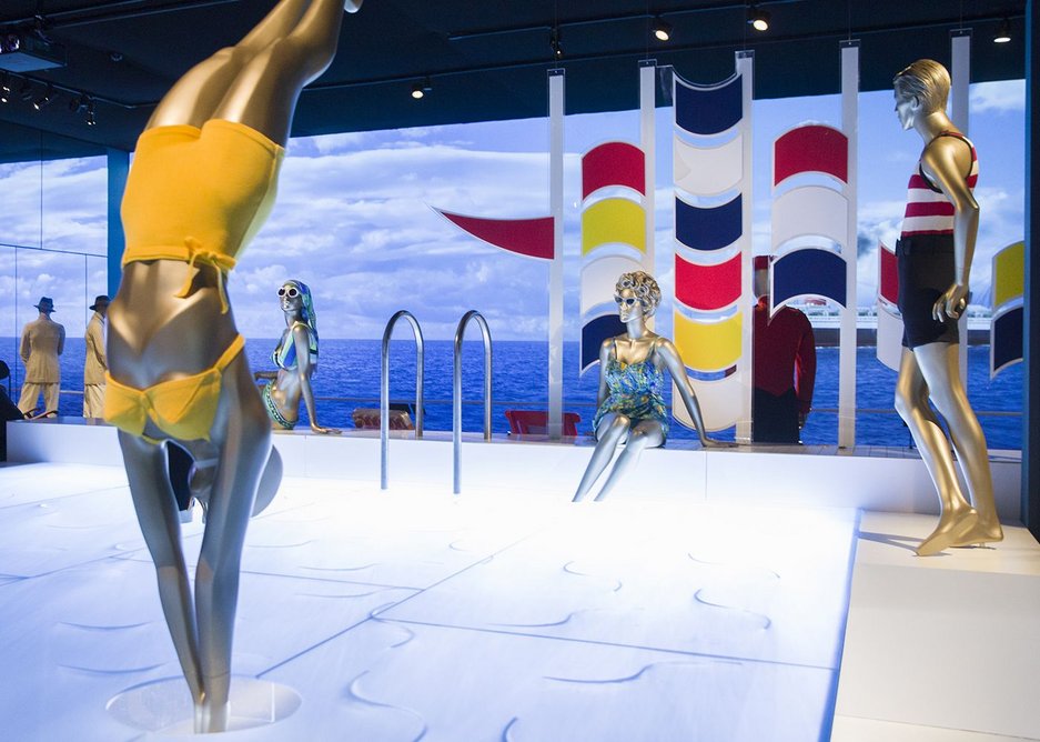 On deck recreation at the V&A exhibition Ocean Liners: Speed and Style, 3 February - 17 June 2018.