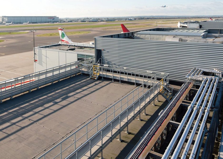 Solvent-free BMI Sealoflex waterproofing applied to an international airport pier.