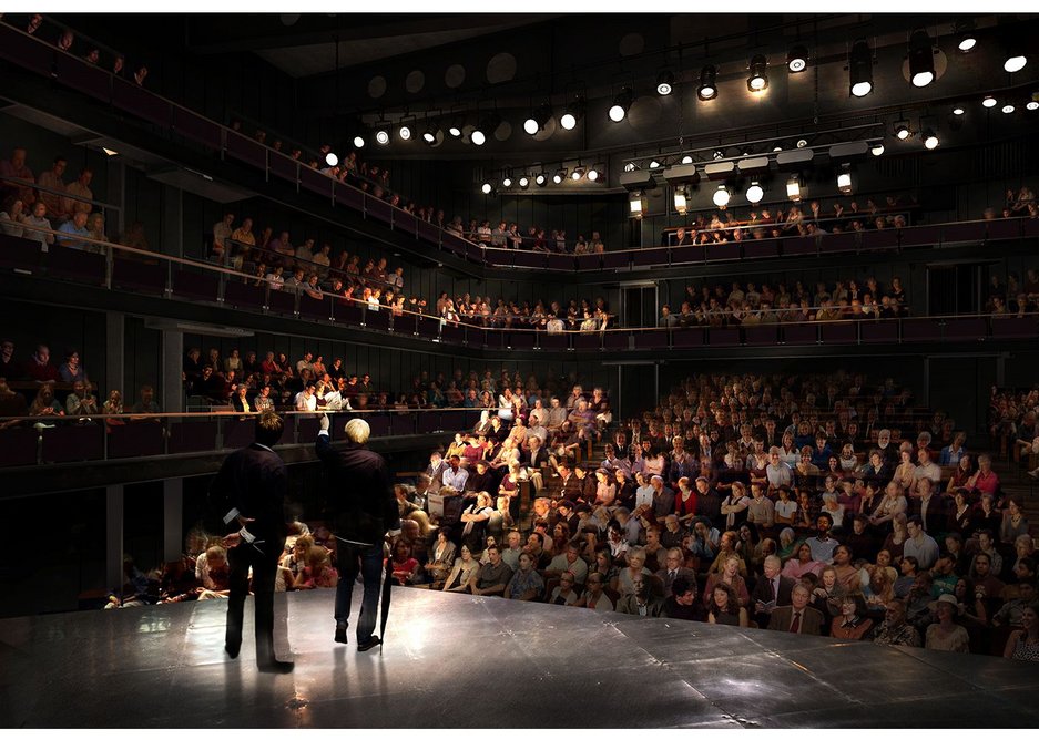 The 900-seat auditorium for the London Theatre Company at Tower Bridge is innovative in its scale and delivery: few theatres of this size have been built in the capital in the last century; it is being designed to employ the latest prefabricated modular construction techniques. Visualisation: AVR.