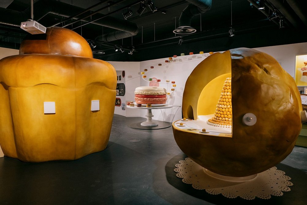 The patisserie exhibition currently on show in the main exhibition hall, detailing the art and culture behind the French tradition of cake making.