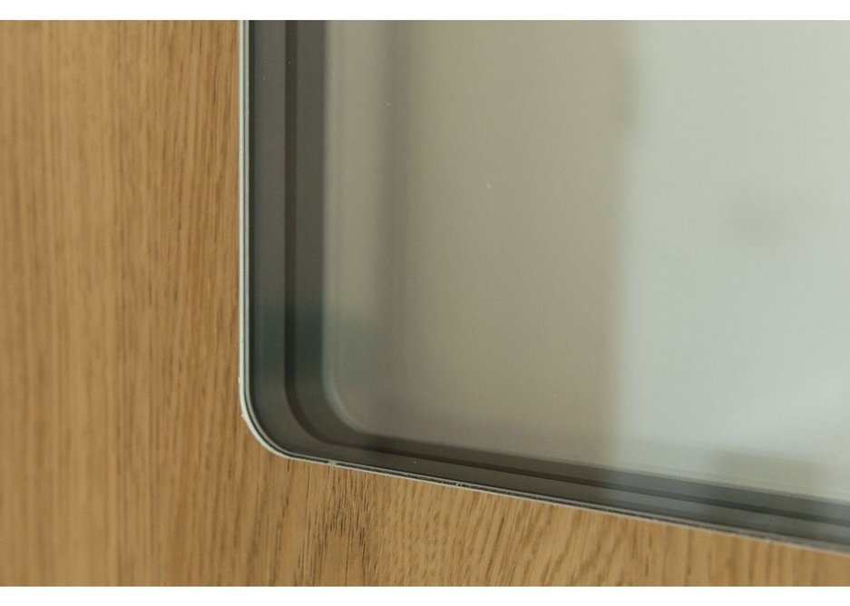 Hygiglaze flush-glazing creates a clean finish around the vision panel