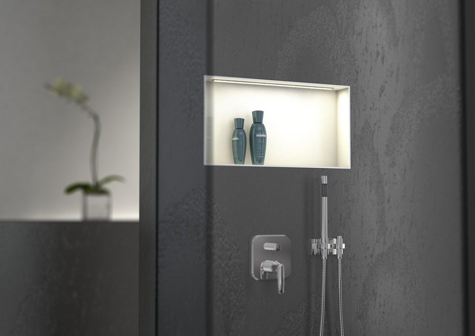 The new Sanwell Top LED niche adds instant warmth and visual interest. It is warm to the touch and has a hygienic, antibacterial surface that also keeps condensation to a minimum.