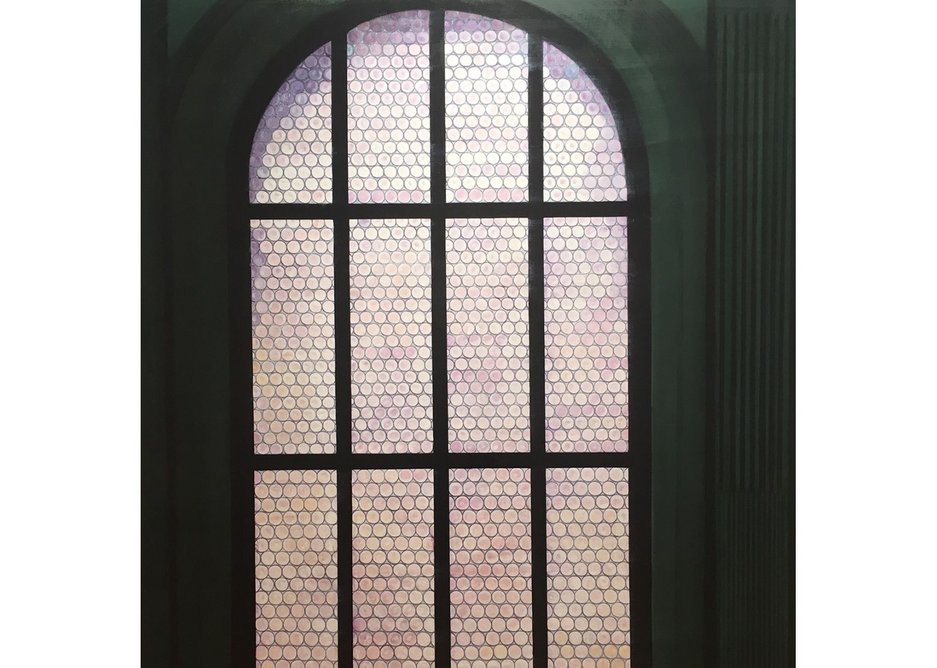 Florentine Window, Arturo Di Stefano, 2015, oil on linen, 182.9 x 167.6 cm, courtesy of Purdy Hicks Gallery.