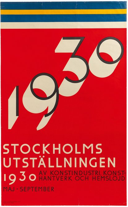 Exhibition poster, Stockholm Exhibition, 100 × 62 cm, ARKM.1973-05-11551.