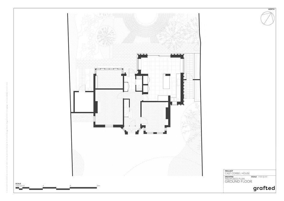 Ground-floor plan, Cast Corbel House.