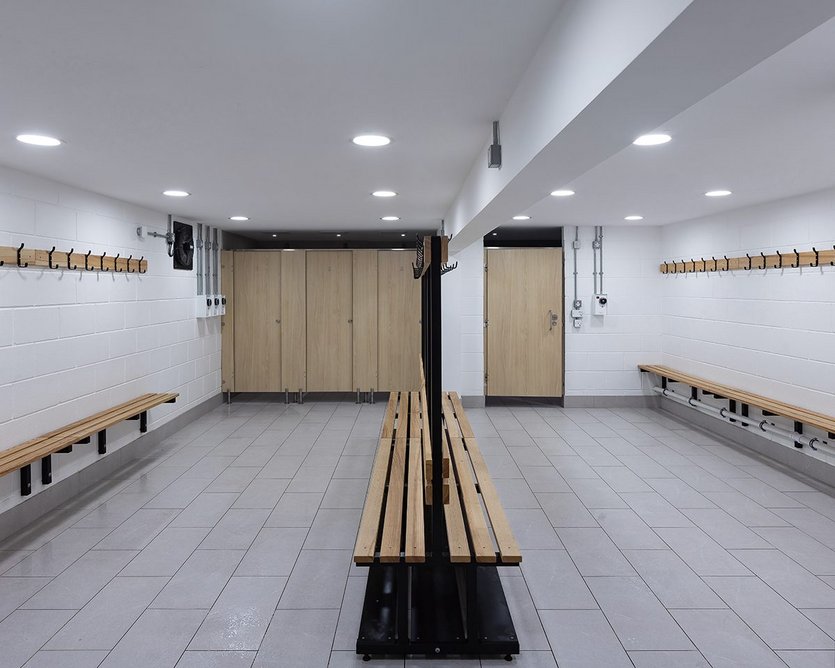 One of the two renewed changing rooms.