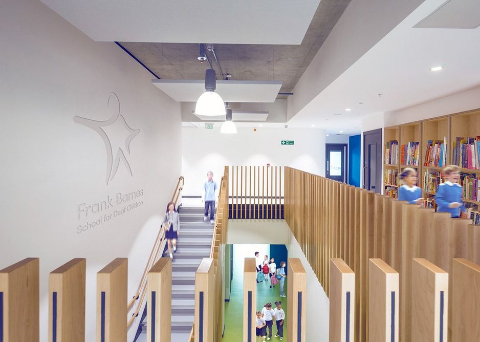 Atrium of Frank Barnes School for the Deaf.