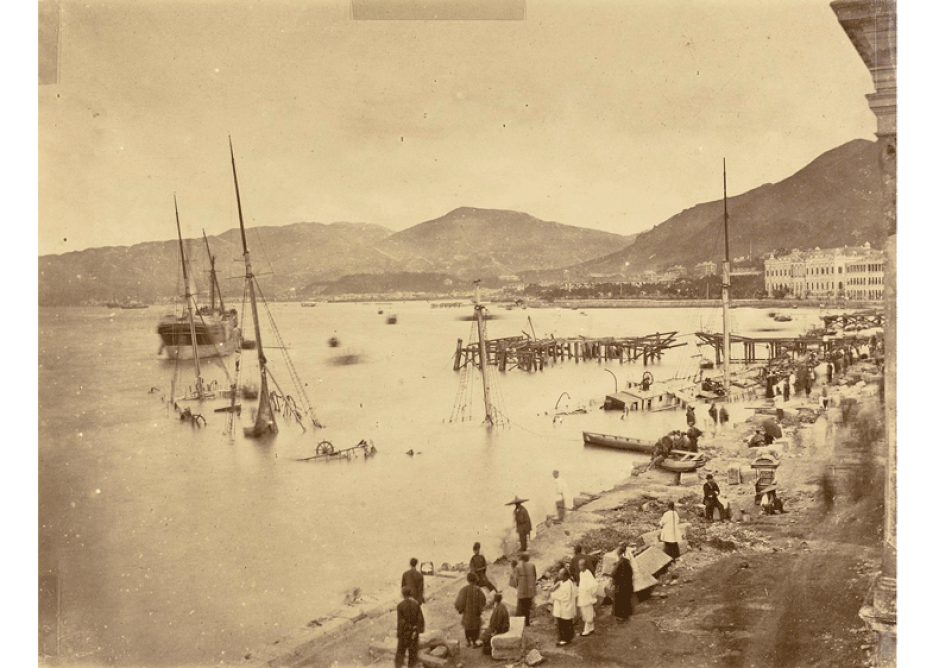 Aftermath of the typhoon 1874, Hong Kong.