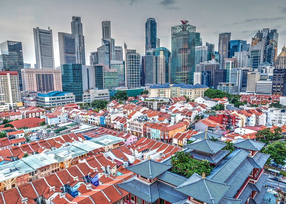 Old and new cities, Singapore.