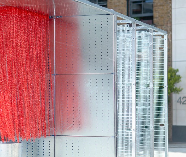 Be Well Pavilion designed by WR-AP architects for Clerkenwell Design Week 2019 exhibits many formats of galvanized steel.