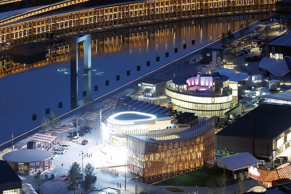 Bahrain sits in the Empowering Lives zone of the Osaka site, which is ringed by the world’s largest timber structure, designed by Sou Fujimoto.
