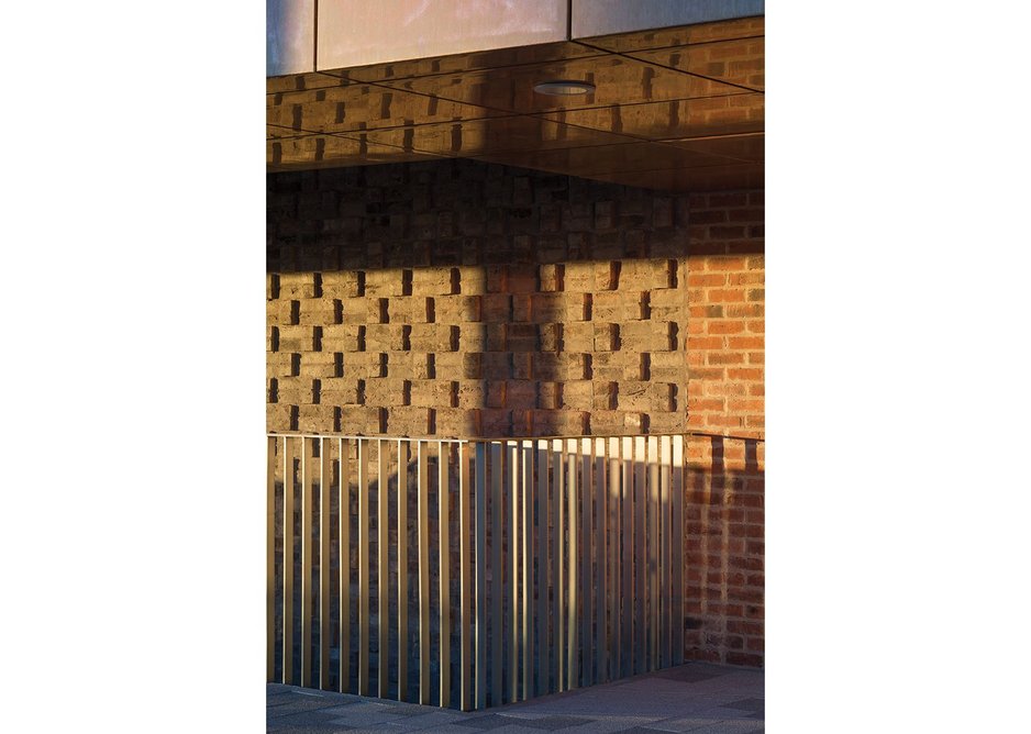 Detail of brickwork in teaching block.